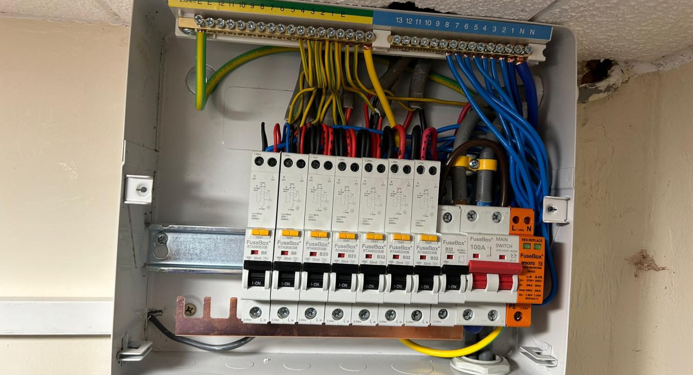 Fusebox upgrade carried out by Jordan Electrical Services in Cannock