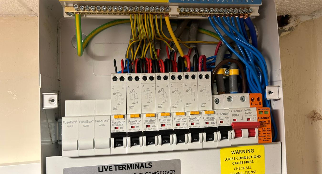 Fusebox upgrade carried out by Jordan Electrical Services in Cannock