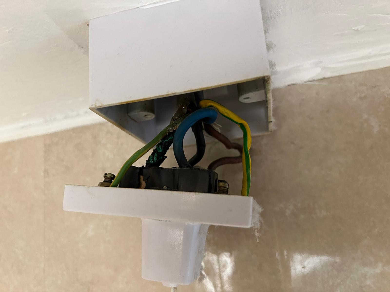 Faulty shower pull cord in Cannock