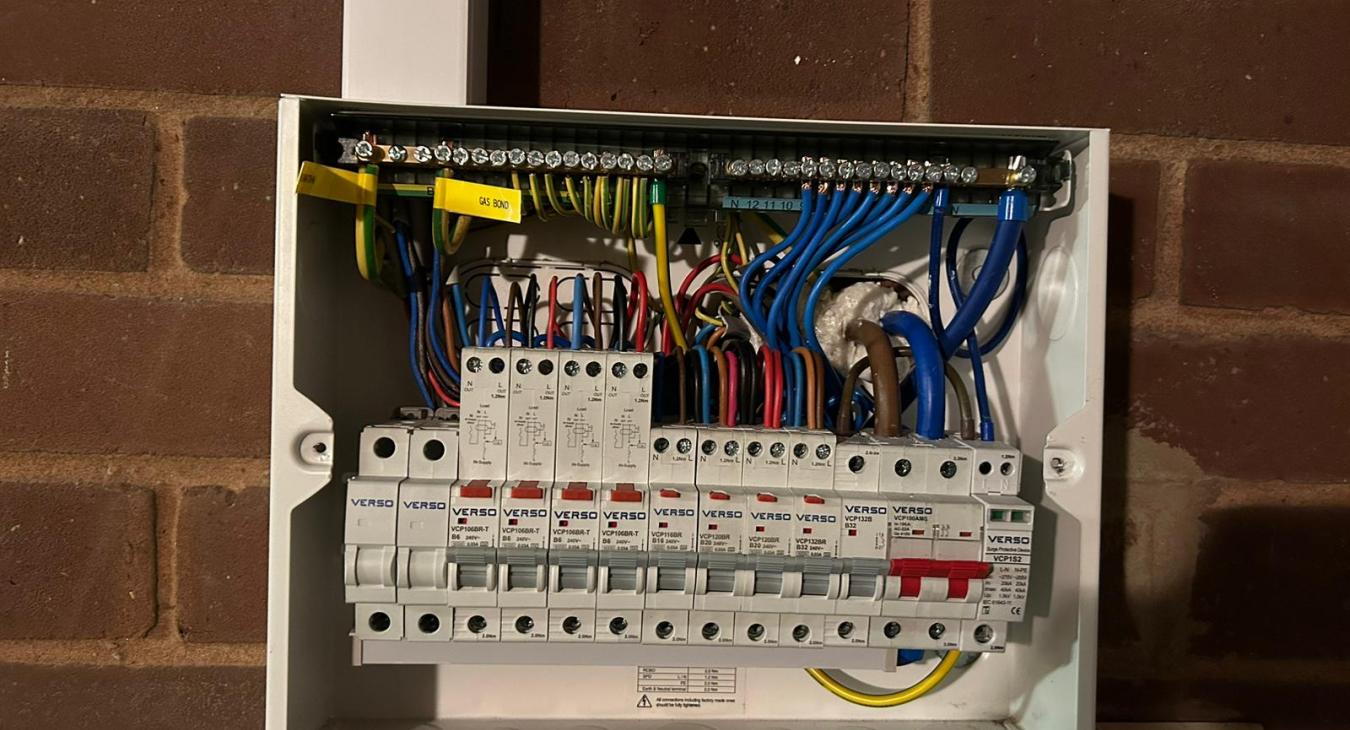 Internal wiring of Fuse board installation by Jordan Electrical Services Cannock